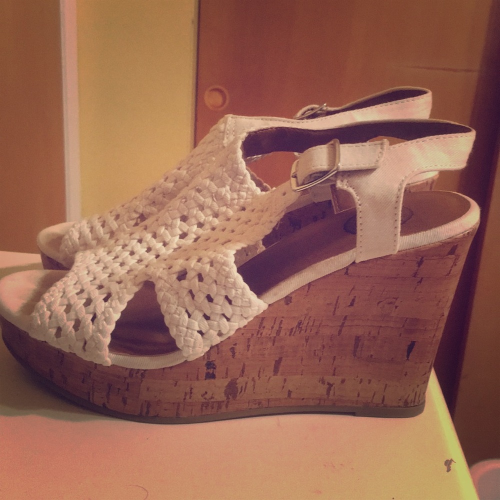 These are high, open toe heels.